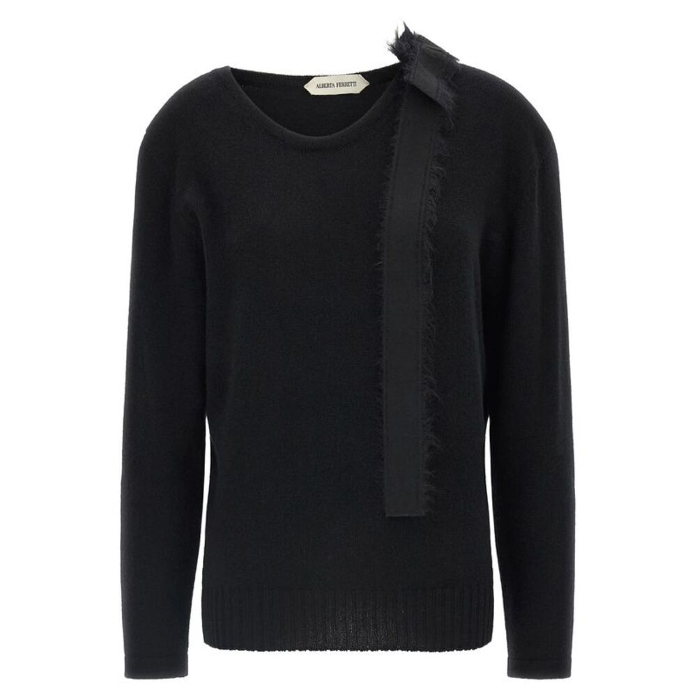 Alberta Ferretti Black Cashmere Women's Cardigan